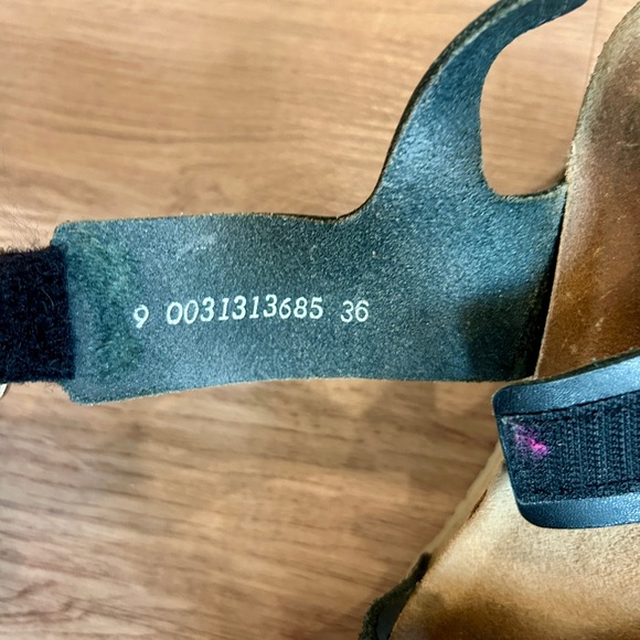 Mephisto Lissandra Comfort Wedge Sandals Women Size 36 US 6 Black Adjustable - Picture 5 of 7